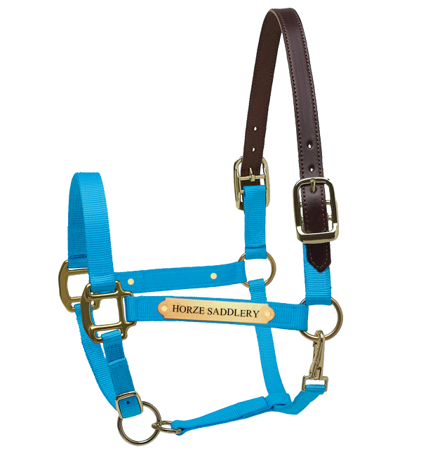 Custom Breakaway leather Crown Nylon Halter
